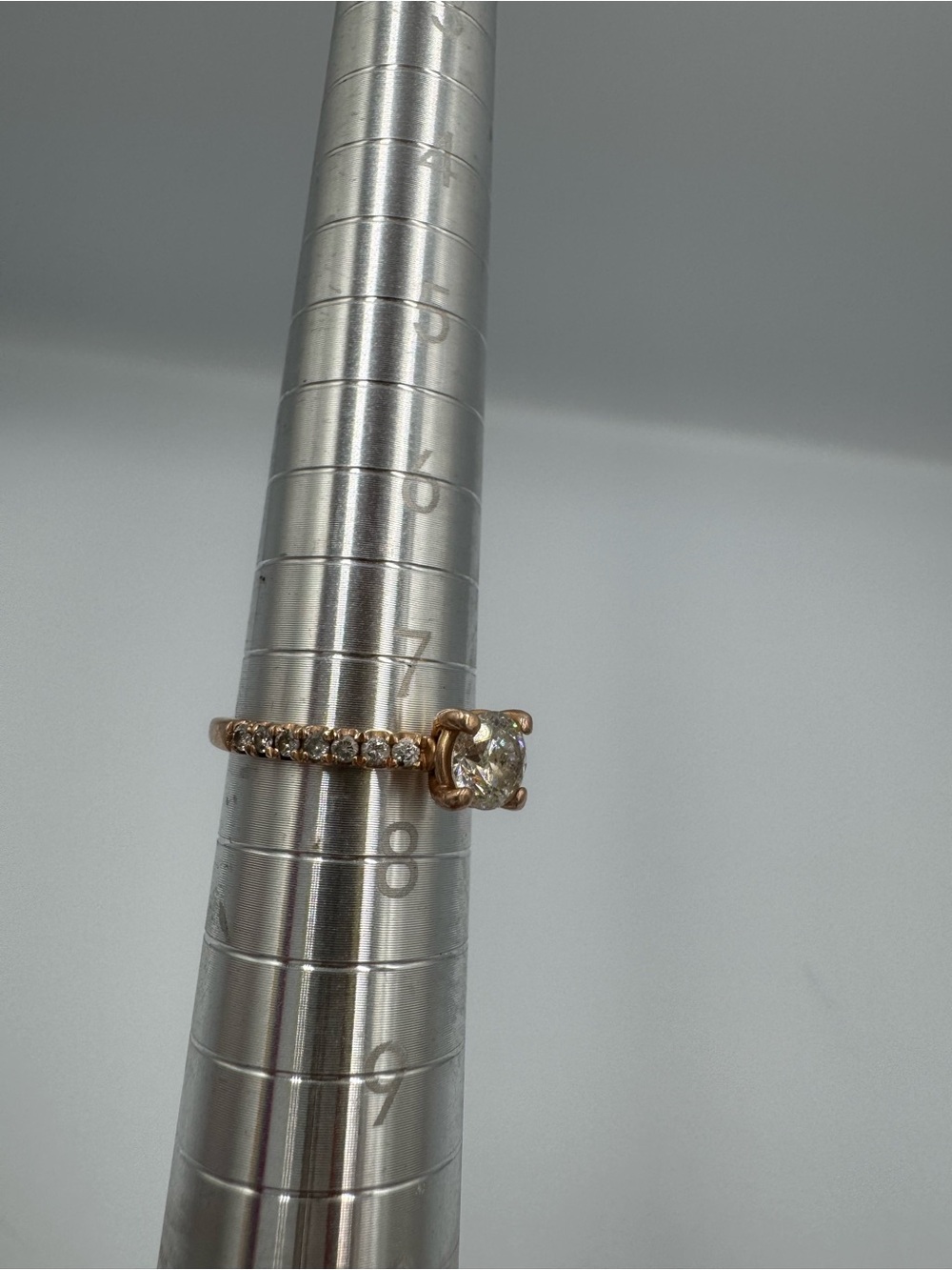14K Rose Gold Lab-Grown Diamond Bridal Set 1.5 CTW Size 7.5 - Picture 15 of 17